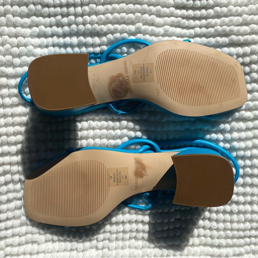 Marc Fisher Vibrant Blue Strappy Sandals - Picture 5 of 8